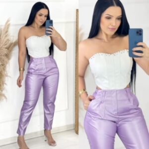 Calça Lavanda Resinada